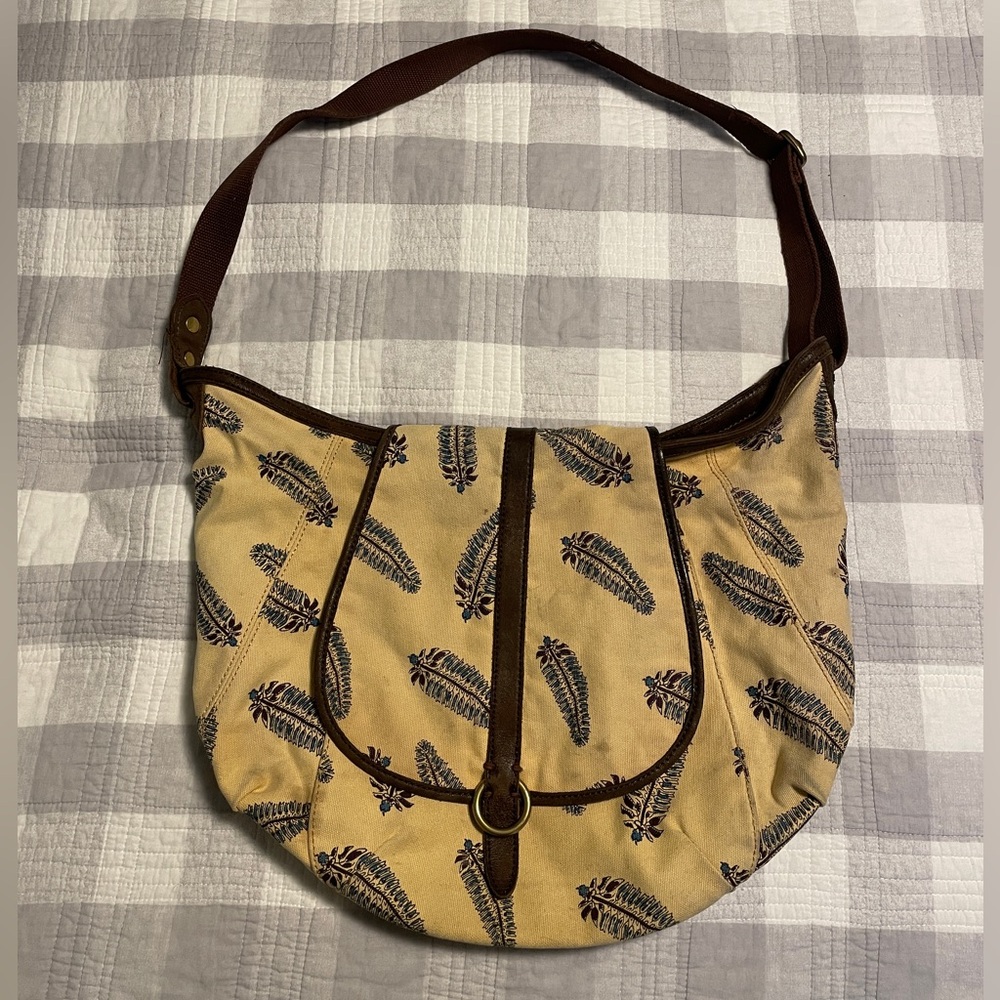 Lucky Brand Feather Pattern Shoulder Bag
